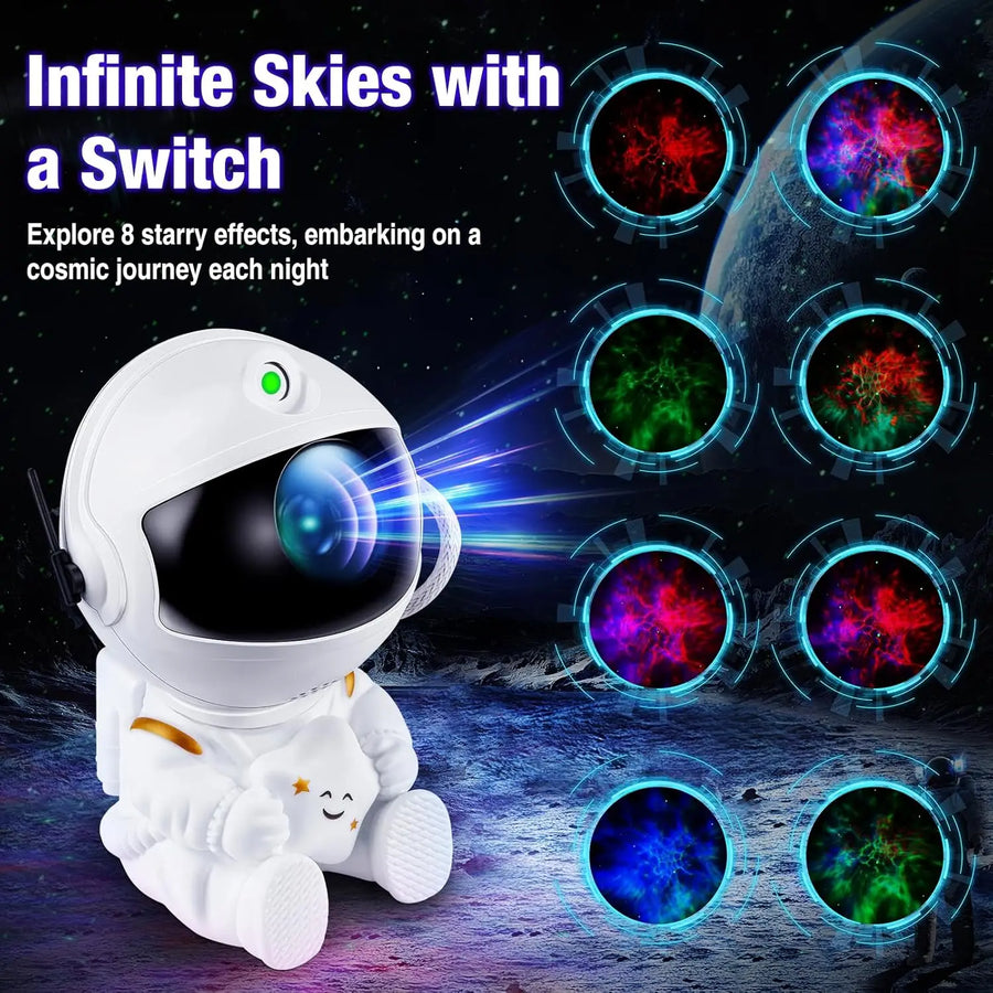 Astronaut Galaxy Projector Collection: Starry Nebula Ceiling LED Lamp