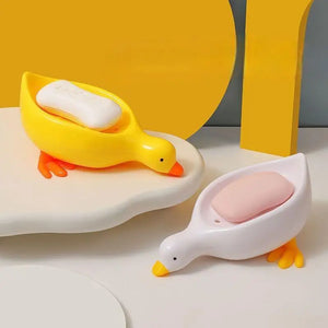 Duck-Shaped Soap Tray Collection: Self-Draining and Adorable