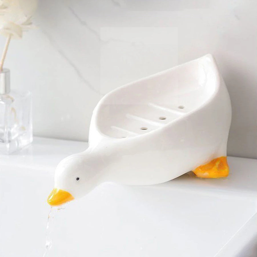 Duck-Shaped Soap Tray Collection: Self-Draining and Adorable